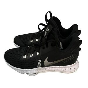 Nike LeBron Witness 5 Mens Sz 8 Black White Speckled Basketball Shoes CQ9380-001